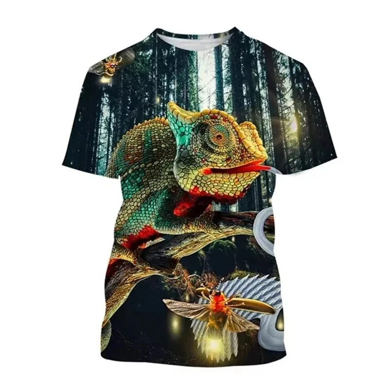 Funny Chameleon Graphic T-Shirts Men Women Summer Streetwear Fashion Harajuku Casual Oversized Short Sleeve T Shirt Men Clothing - Image 6