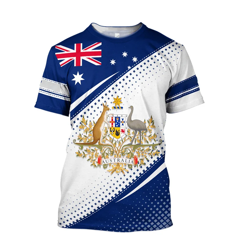 Australian Kangaroo T-Shirt National Emblem T Shirts Graphic 3D Printed Summer Unisex Tops Fashion Tee Casual Man's Clothing - Image 4