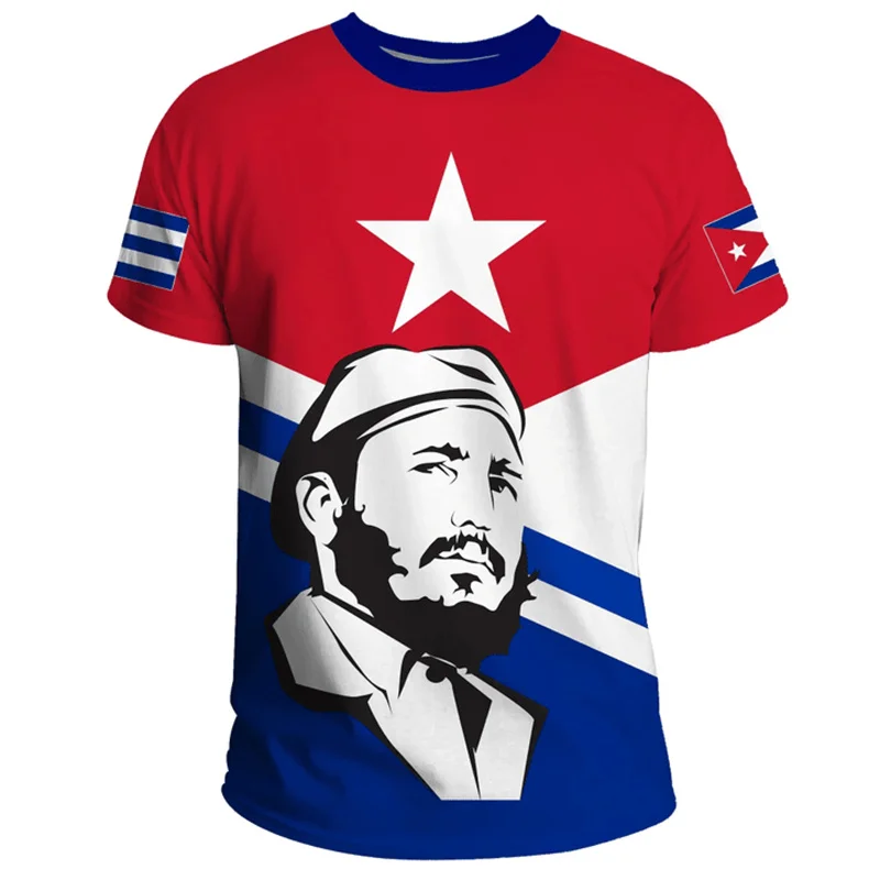 Fashion 3D Print Cuba Flag T Shirt Men Cuban National Emblem T-shirts Streetwear Short Sleeve Oversized Tees Summer Top Clothing - Image 2