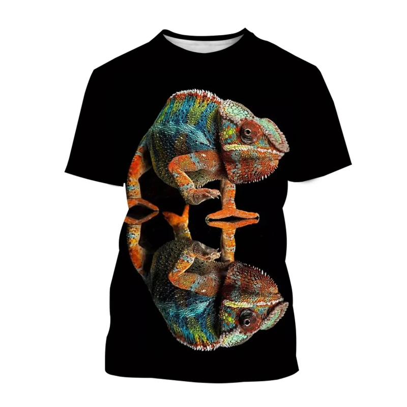 Funny Chameleon Graphic T-Shirts Men Women Summer Streetwear Fashion Harajuku Casual Oversized Short Sleeve T Shirt Men Clothing - Image 4