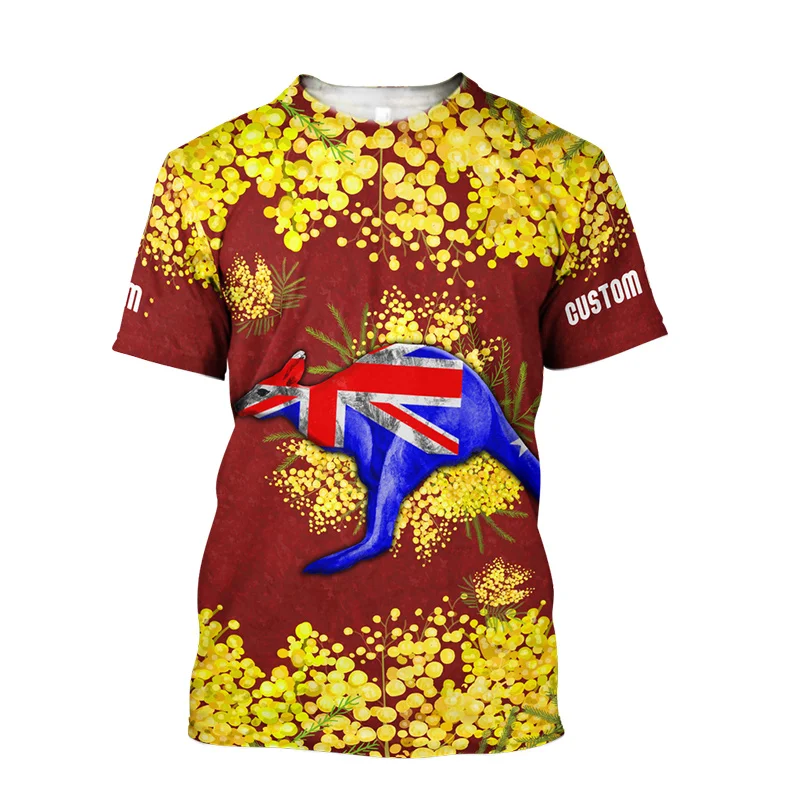 Australian Kangaroo T-Shirt National Emblem T Shirts Graphic 3D Printed Summer Unisex Tops Fashion Tee Casual Man's Clothing - Image 6