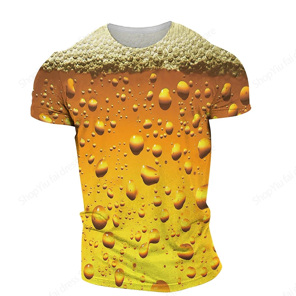 Men T Shirt Beer 3D Printed T-shirt Men Woman Fashion Casual Harajuku Oversized T-shirt Unisex Street Cool Tops Man Clothing - Image 4