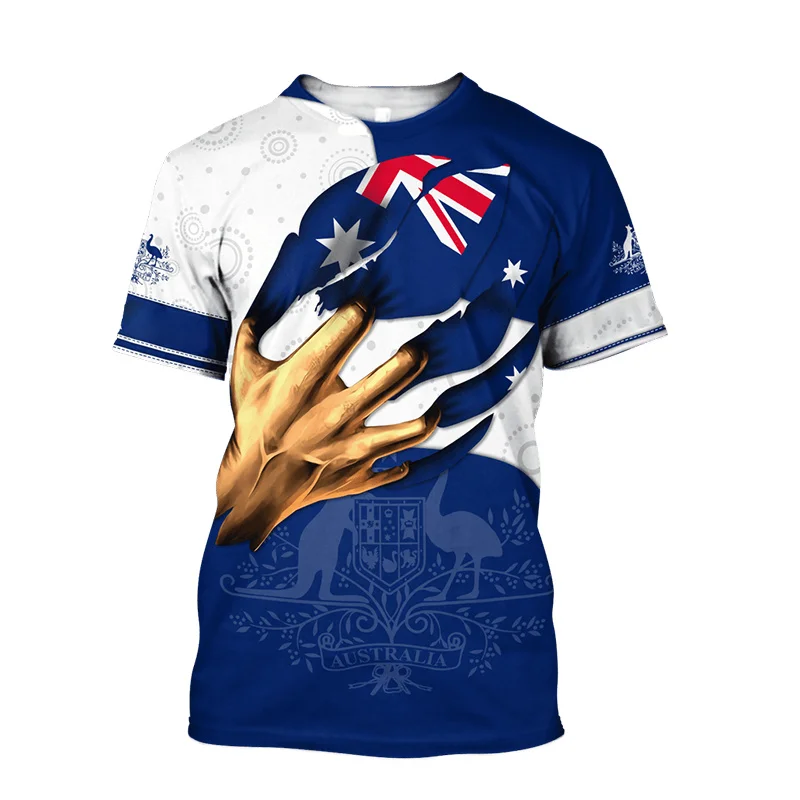 Australian Kangaroo T-Shirt National Emblem T Shirts Graphic 3D Printed Summer Unisex Tops Fashion Tee Casual Man's Clothing - Image 5